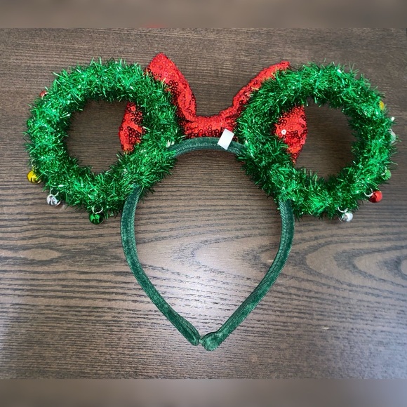 Minnie Mouse Christmas Tinsel and Bells Headband - Picture 2 of 2